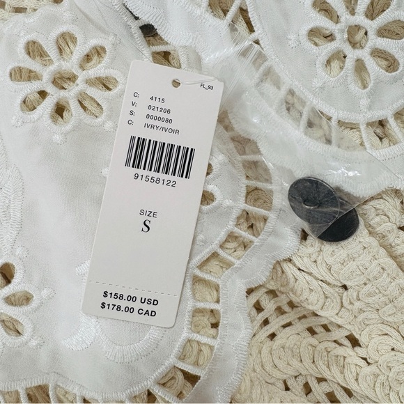 NWT Dolan Left Coast | Anthropologie Lace-Collar Crochet Cardigan/ Jacket, Small - Picture 8 of 12